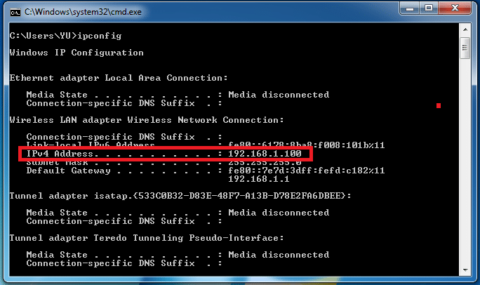 Mengetahui IP Address Di Komputer Server