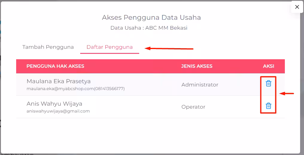 Hapus Pengguna Accurate Online Hapus Pengguna Accurate Online