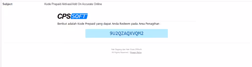 Aktivasi Database Accurate Online