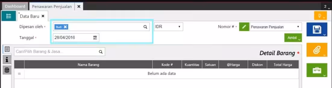Membuat Penawaran Penjualan Kena Pajak dan Biaya