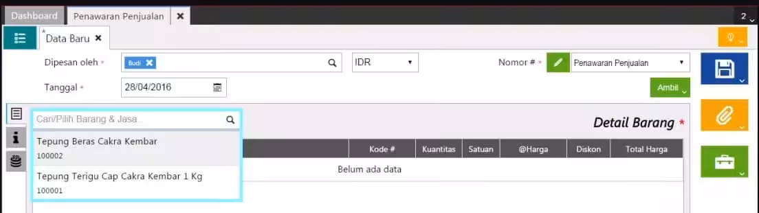 Membuat Penawaran Penjualan Kena Pajak dan Biaya