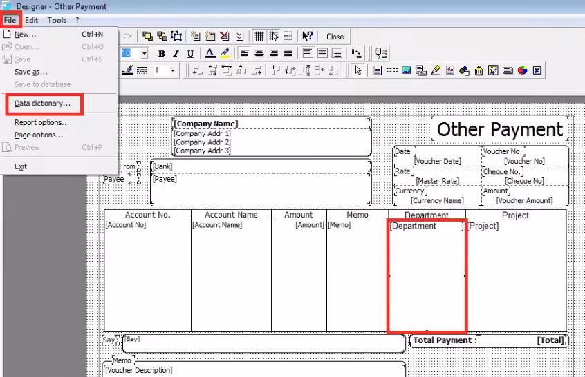 Menampilkan Department Name di Preview Menampilkan Department Name di Preview