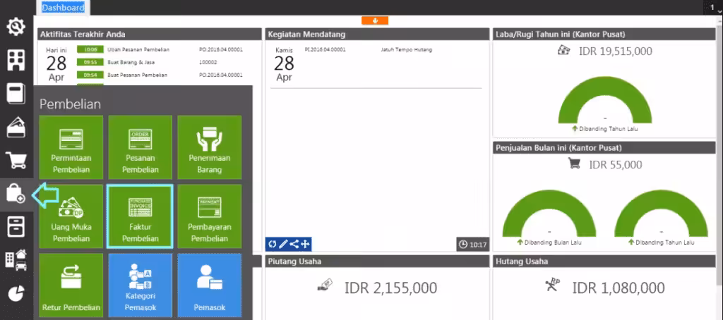Membuat Faktur Pembelian Membuat Faktur Pembelian