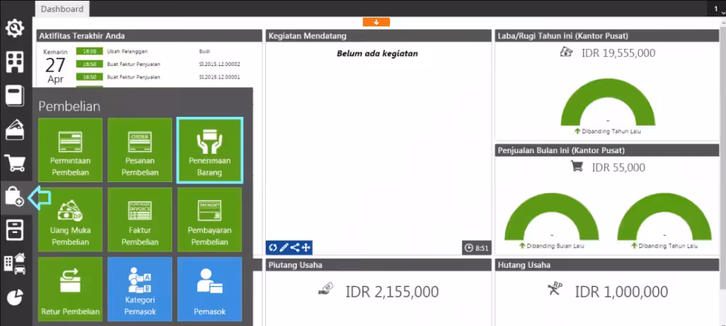 Membuat Penerimaan Barang