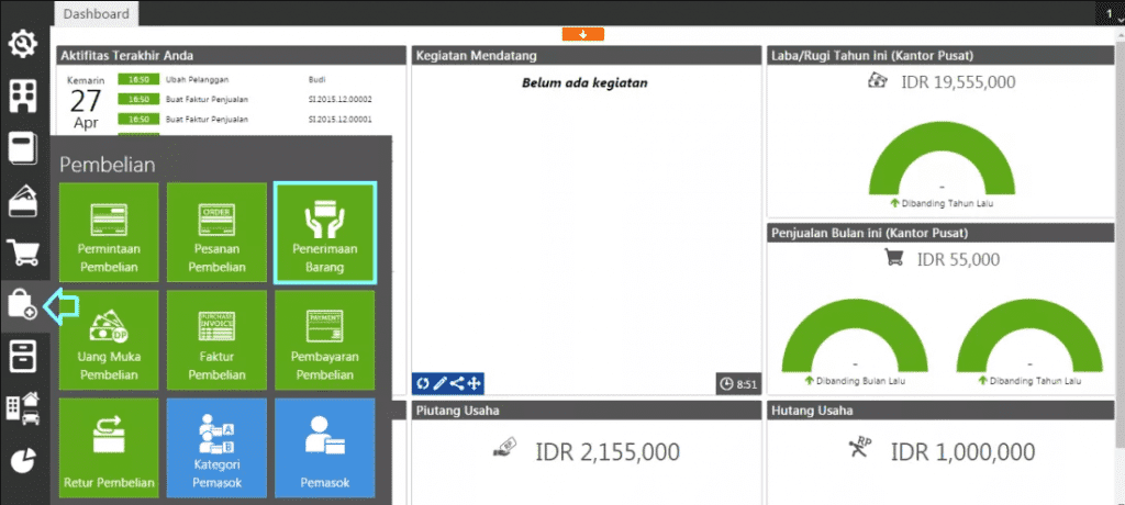 Membuat Penerimaan Barang