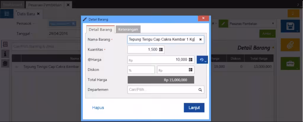 Membuat Pesanan Pembelian Membuat Pesanan Pembelian