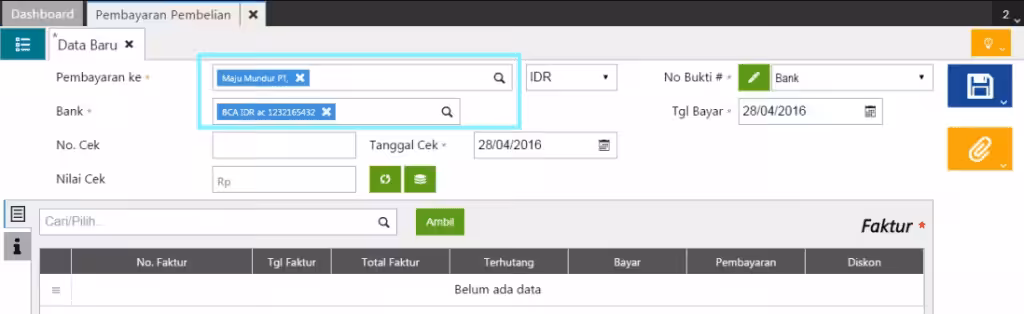 Membuat pembayaran pembelian Membuat pembayaran pembelian