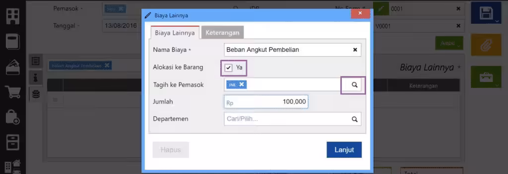 Pencatatan Beban Pembelian ke Cost Persediaan Pencatatan Beban Pembelian ke Cost Persediaan