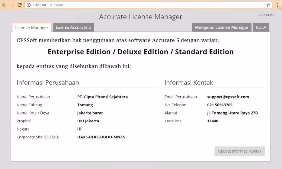 Deteksi Server License Manager Deteksi Server License Manager