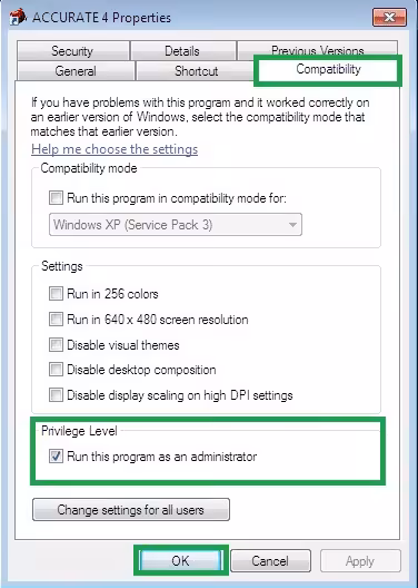 Cara agar ACCURATE Running As Administrator Cara agar ACCURATE Running As Administrator