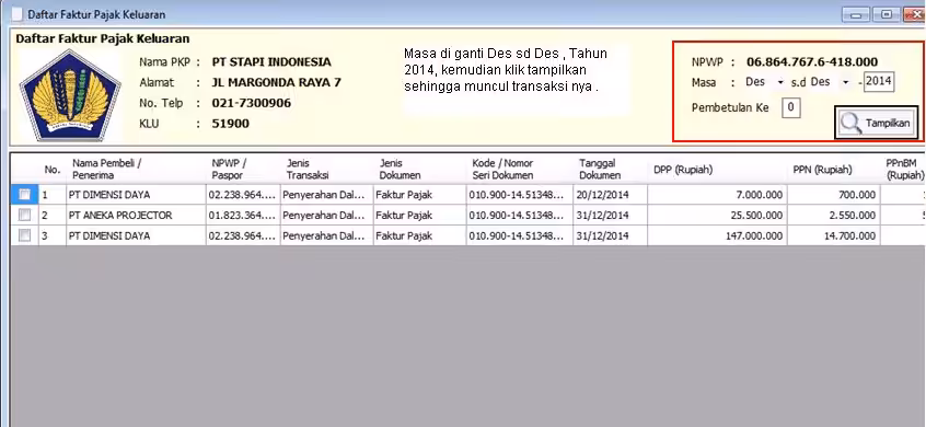 Eksport PPN Dan PPNBM ke Aplikasi ESPT Eksport PPN Dan PPNBM ke Aplikasi ESPT