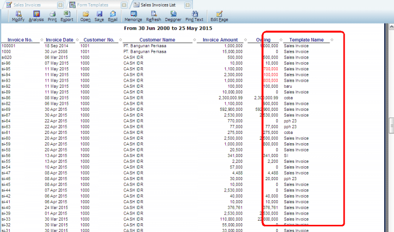 Menghapus Template Muncul Error