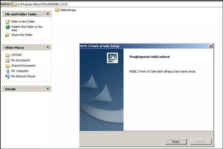 Uninstall atau hapus RENE 2 Uninstall atau hapus RENE 2