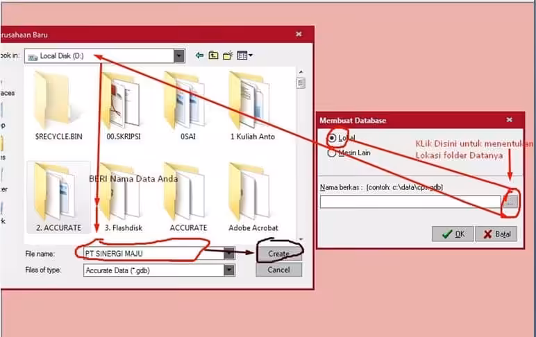 Membuat Database ACCURATE Membuat Database ACCURATE