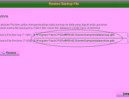 Cara merestore File Backup RENE (.GBK), Jika Database (.GDB)