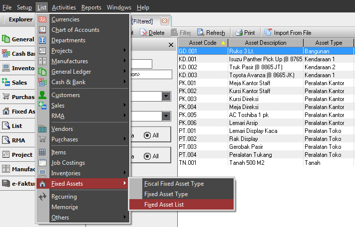 Fixed Asset Yang Tidak Muncul di Laporan Fixed Asset Yang Tidak Muncul di Laporan