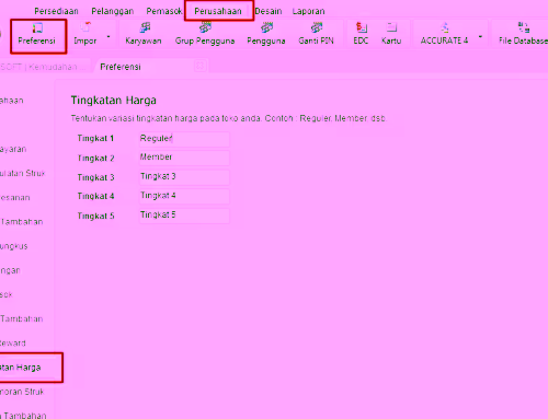 Input Transaksi Dengan Level Harga Member