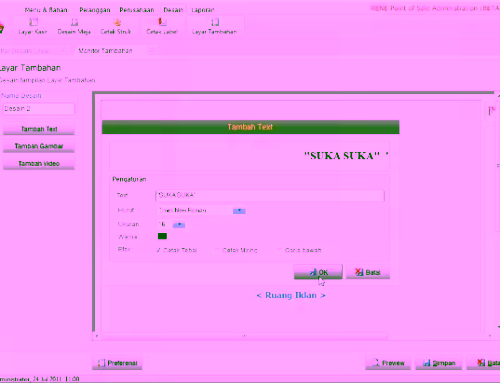 Layar Tambahan ( Second Monitor ) Pada Rene POS