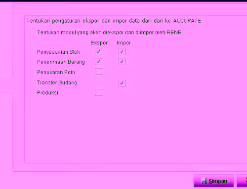 Export Import Transaksi RENE Secara Otomatis Ke Database ACCURATE