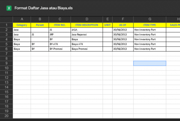 Format Excel Accurate | Download Format Disini