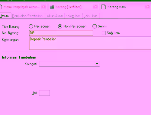 Deposit ke Vendor dari Accurate