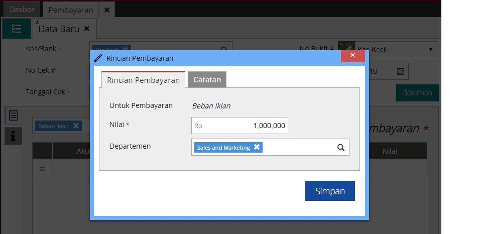 Membuat Pembayaran Iklan Accurate Online