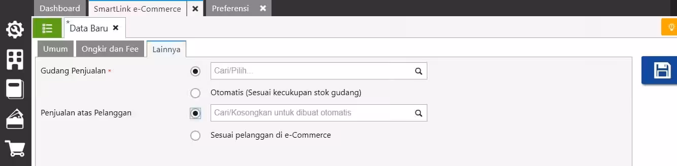 Setting Smartlink e-Commerce Accurate Online Setting Smartlink e-Commerce Accurate Online