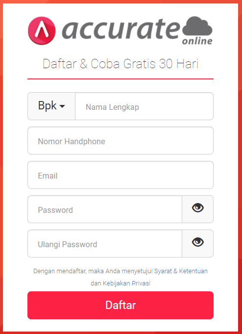 menggunakan kode promo accurate online