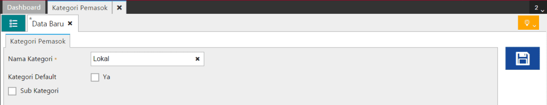 Membuat Kategori dan Subkategori Pemasok