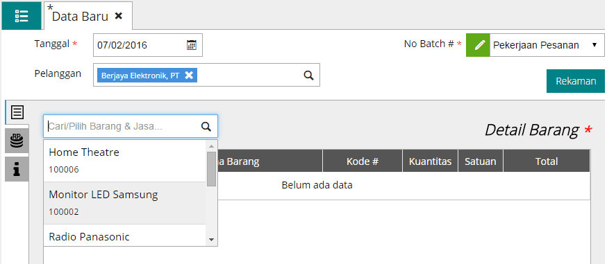 Pekerjaan Pesanan Accurate Online Pekerjaan Pesanan Accurate Online