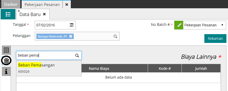 Pekerjaan Pesanan Accurate Online Pekerjaan Pesanan Accurate Online