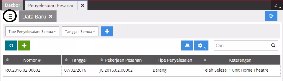 Membuat Penyelesaian Pesanan Membuat Penyelesaian Pesanan