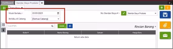 Standar Biaya Produksi Standar Biaya Produksi