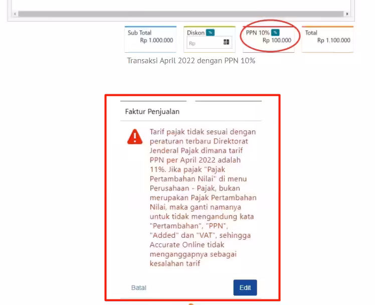 Setting PPn 11 Persen di Accurate Setting PPn 11 Persen di Accurate