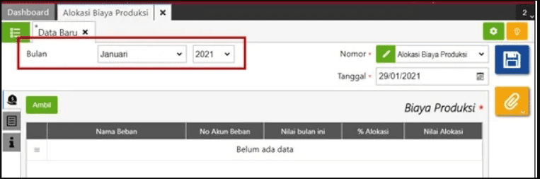 Alokasi Biaya Produksi Accurate Online