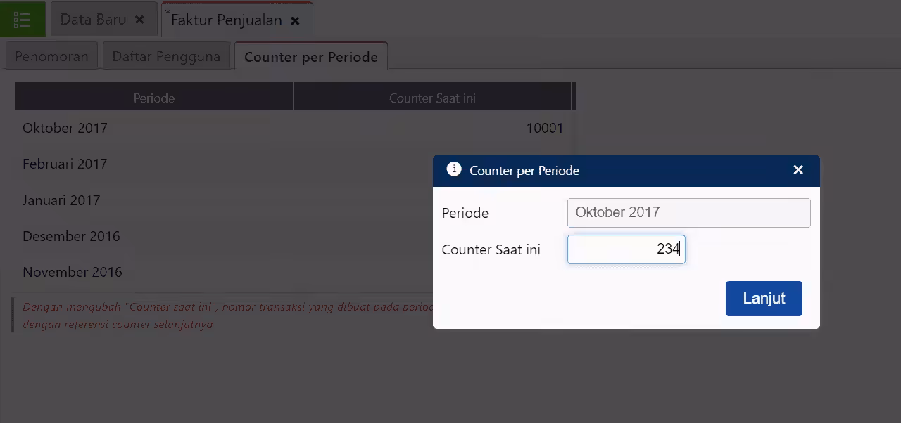 buat penomoran khusus pada transaksi buat penomoran khusus pada transaksi