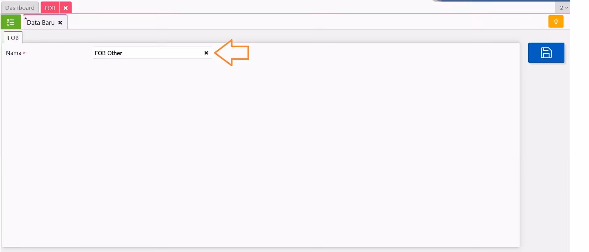 membuat FOB di Accurate Online