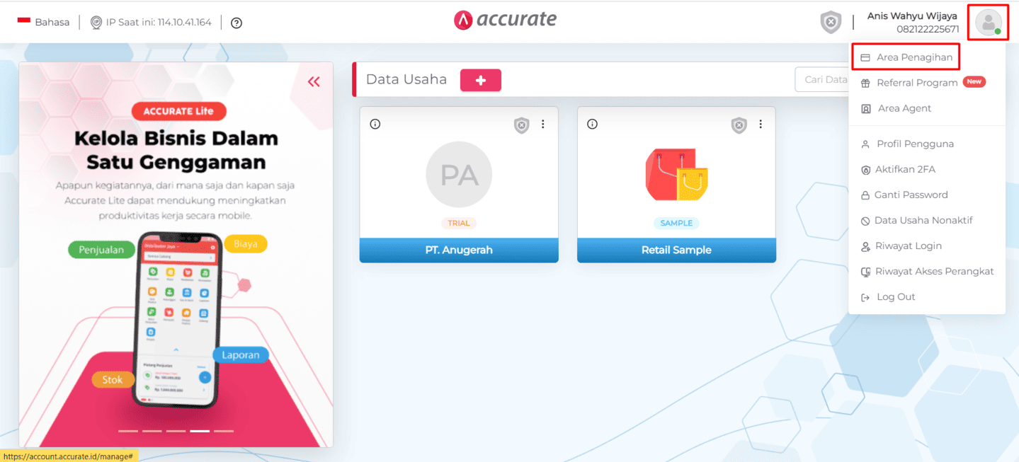 Aktivasi Database Accurate Online dengan Kode Prepaid