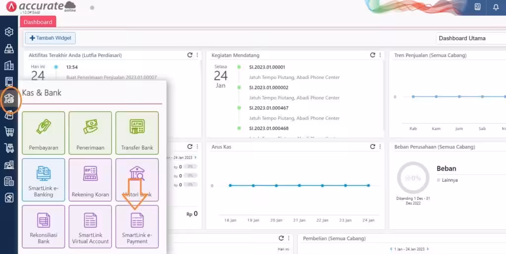 cara integrasi Xendit dengan Accurate Online