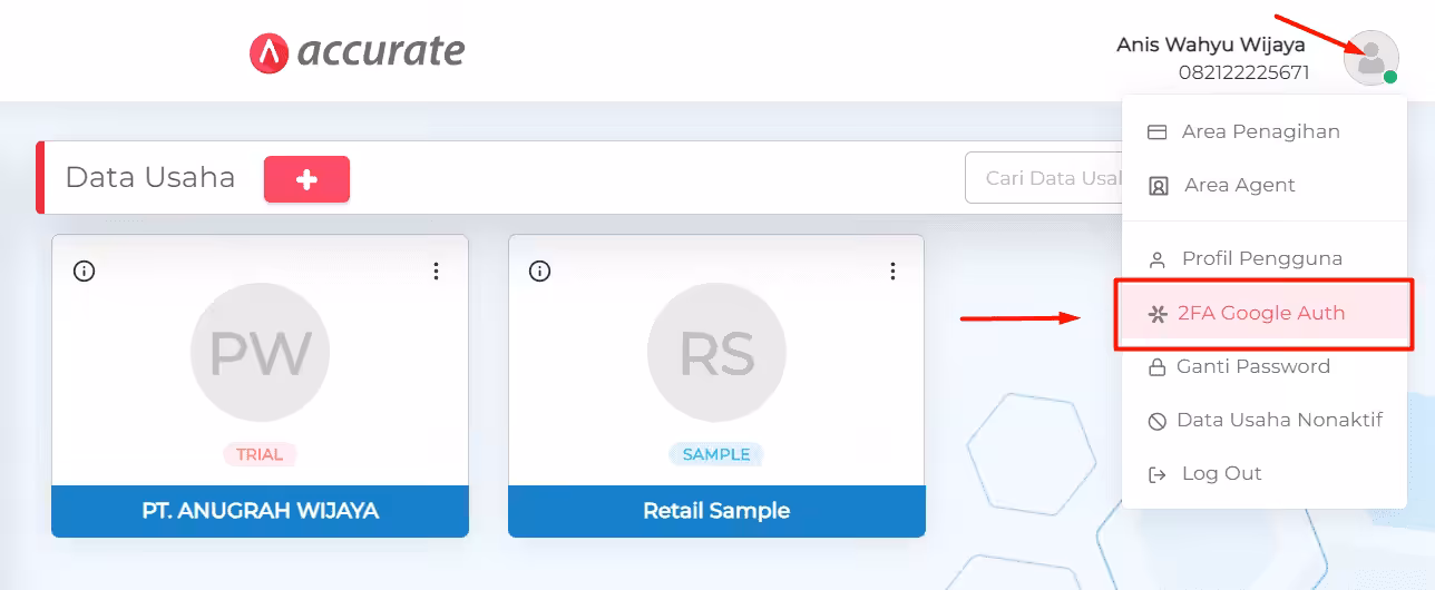 cara menggunakan Google Authenticator di Accurate Online cara menggunakan Google Authenticator di Accurate Online