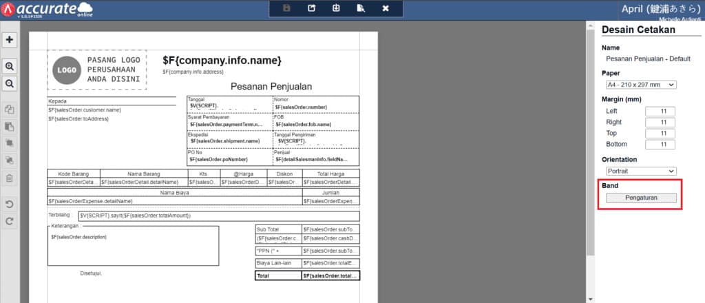 cara menggabungkan barang yang sama pada Desain Cetakan