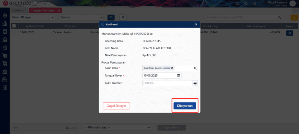 membuat perintah pembayaran di accurate online