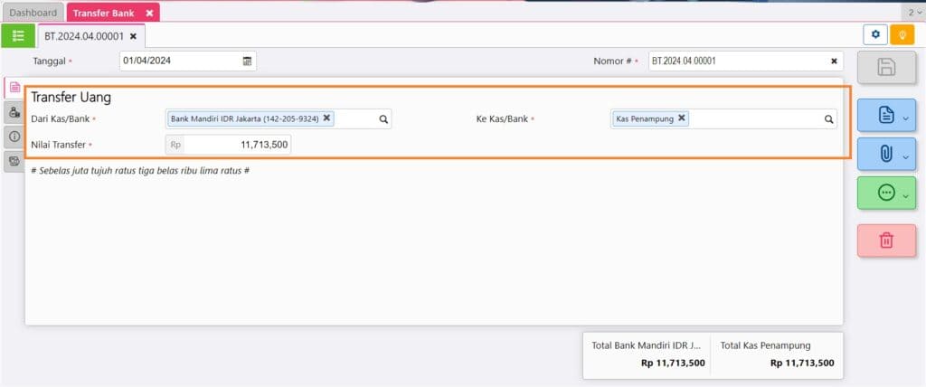 membuat transfer pemasok dari perintah pembayaran